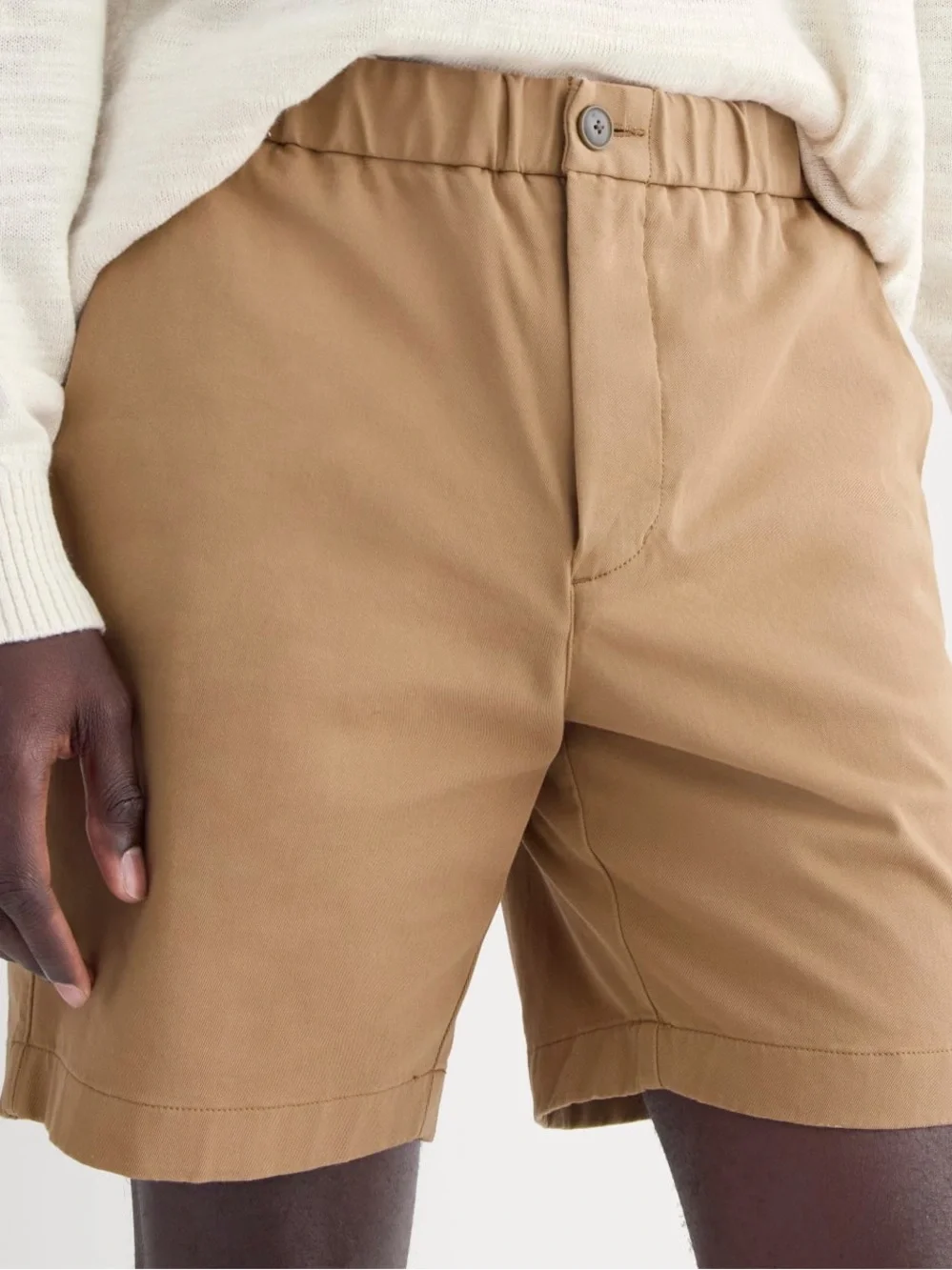 Everlane The Pull-On Performance Chino  Shorts Toasted Coconut Size L NWOT